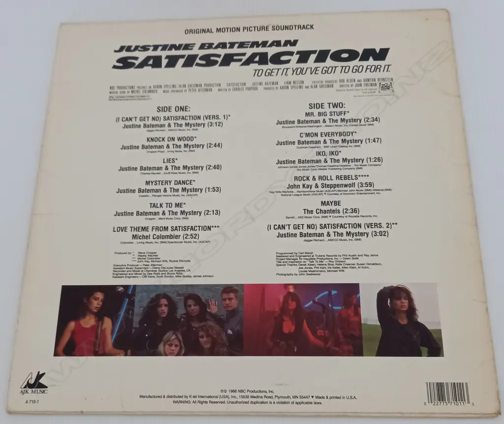 Justine Bateman, Satisfaction: Original Motion Picture Soundtrack Image 1++